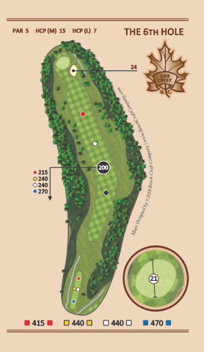 Hole 6 - Serpentine - Oak Crest Golf Course
